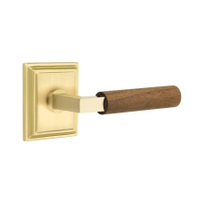 Emtek C8161US4.LSUS4.WNWD - Concealed Fastener, Select Passage, Wilshire Rosette US4, L-Square Stem US4, Dark Walnut Handle