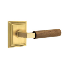 Emtek C8161US7.LSUS7.WNWD - Concealed Fastener, Select Passage, Wilshire Rosette US7, L-Square Stem US7, Dark Walnut Handle