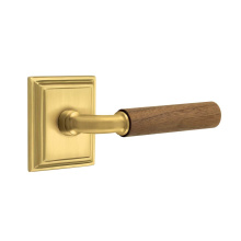 Emtek C8161US7.RAUS7.WNWD - Concealed Fastener, Select Passage, Wilshire Rosette US7, R-Bar Stem US7, Dark Walnut Handle