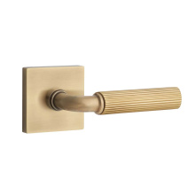 Emtek 5210US7.RAUS7.SKUS7.RH - Select Privacy, Square Rosette US7, R-Bar Stem US7, Straight Knurled Handle US7 RH