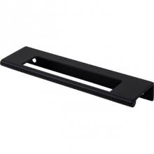 Top Knobs TK521BLK - Europa Cut Out Tab Pull 5 Inch (c-c) Flat Black