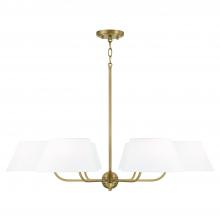 Capital 450461AD - Welsley 6-Light Chandelier - Aged Brass