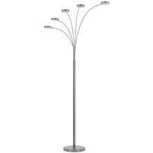 CAL Lighting BO-3121FL-5L-BS - Malibu Integrated LED 8W X 5 Metal Arc Floor Lamp