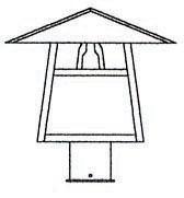 Arroyo Craftsman CP-12EWO-RC - 12" carmel post mount without overlay (empty)