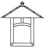 Arroyo Craftsman EW-16TF-S - 16" evergreen flush wall mount with t-bar overlay