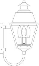 Arroyo Craftsman INB-8MRRM-S - 8" inverness wall mount with metal roof