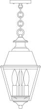Arroyo Craftsman INH-8MRCS-VP - 8" inverness pendant with metal roof