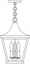 Arroyo Craftsman NAH-10CLR-BK - 10" Nantes pendant