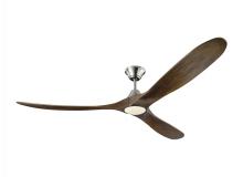 Visual Comfort & Co. Fan Collection 3MAVR70BSD - Maverick 70" - Brushed Steel with Dark Walnut Blades & Light Kit