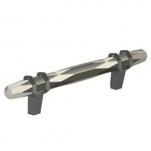 Amerock BP36648PNBCR - London 3-3/4 in (96 mm) Center-to-Center Polished Nickel/Black Chrome Cabinet Pull