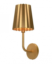 Alora Lighting WV528007AG - Plisse 7-in Aged Gold 1 Light Wall/Vanity