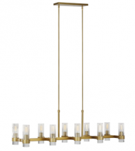 Visual Comfort & Co. Studio Collection CC13810BBS - Geneva Linear Chandelier - Burnished Brass