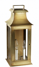 Northeast Lantern 5651-DB-LT2-CLR - Pagoda Wall Dark Brass 2 Candelabra Sockets Clear Glass
