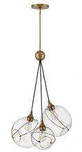 Hinkley 30304HBR - Skye Three Globe Pendant - Heritage Brass