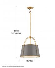 Hinkley 4894LDB - Large Drum Pendant