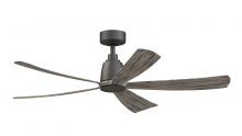 Fanimation FPD5534GR - Kute5 52" Fan - Matte Greige with Weathered Wood