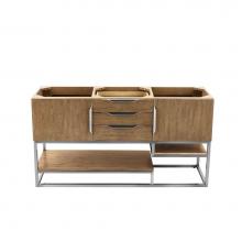 James Martin Furniture 388-V59D-LTO-BN - Columbia 59'' Double Vanity, Latte Oak