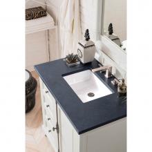 James Martin Furniture 238-105-V36-BW-3CSP - Providence 36'' Single Vanity Cabinet, Bright White, w/ 3 CM Charcoal Soapstone Quartz T