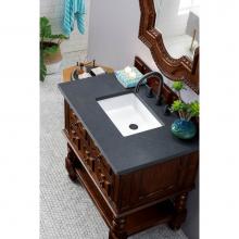 James Martin Furniture 160-V36-ACG-3CSP - Castilian 36'' Single Vanity Cabinet, Aged Cognac, w/ 3 CM Charcoal Soapstone Quartz Top