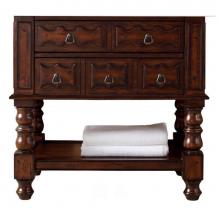 James Martin Furniture 160-V36-ACG-3CAR - Castilian 36'' Aged Cognac Single Vanity w/ 3 CM Carrara Marble Top