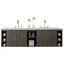 James Martin Furniture 860-V72-SOK-3EJP - Sonoma 72'' Double Vanity, Silver Oak w/ 3 CM Eternal Jasmine Pearl Quartz Top