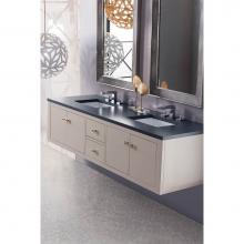 James Martin Furniture 312-V72-MTM-3CSP - Silverlake 72'' Double Vanity, Mountain Mist w/ 3 CM Charcoal Soapstone Quartz Top