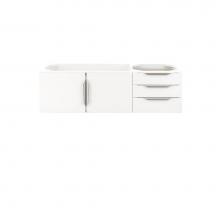 James Martin Furniture 389-V48-GW-A - Mercer Island 48'' Single Vanity, Glossy White
