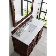 James Martin Furniture 825-V48-BNM-3AF - De Soto 48'' Single Vanity, Burnished Mahogany w/ 3 CM Arctic Fall Solid Surface Top