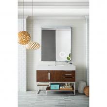 James Martin Furniture 388-V48-CFO-BN-GW - Columbia 48'' Single Vanity, Coffee Oak w/ Glossy White Composite Top