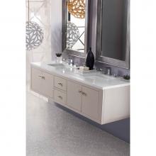 James Martin Furniture 312-V72-MTM-3EJP - Silverlake 72'' Double Vanity, Mountain Mist w/ 3 CM Eternal Jasmine Pearl Quartz Top