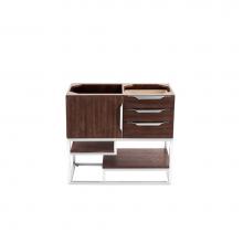 James Martin Furniture 388-V36-CFO-BN-DGG - Columbia 36'' Single Vanity, Coffee Oakw/ Dusk Grey Glossy Composite Top