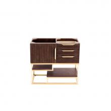 James Martin Furniture 388-V36-CFO-RG - Columbia 36'' Single Vanity, Coffee Oak, Radiant Gold