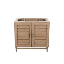 James Martin Furniture 620-V36-WW-3OGLB - Portland 36'' Single Vanity Whitewashed Walnut, w/ 3 CM Galala Beige Top