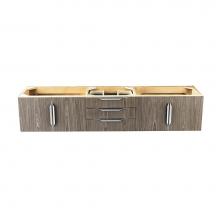 James Martin Furniture 389-V72D-AGR-A - Mercer Island 72'' Double Vanity, Ash Gray