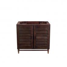 James Martin Furniture 620-V36-BNM-3OGLB - Portland 36'' Single Vanity, Burnished Mahogany, w/ 3 CM Galala Beige Top