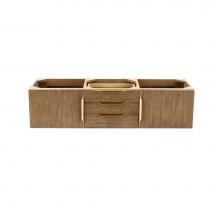James Martin Furniture 389-V59D-LTO-G - Mercer Island 59'' Double Vanity, Latte Oak, Radiant Gold