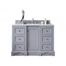 James Martin Furniture 825-V48-SL-3AF - De Soto 48'' Single Vanity, Silver Gray w/ 3 CM Arctic Fall Solid Surface Top
