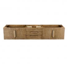 James Martin Furniture 389-V72D-LTO-G - Mercer Island 72'' Double Vanity,  Latte Oak, Radiant Gold