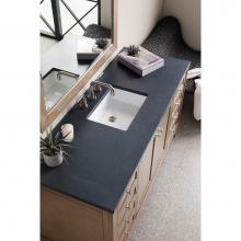 James Martin Furniture 305-V60S-WWW-3CSP - Chicago 60'' Single Vanity Whitewashed Walnut, w/ 3 CM Charcoal Soapstone Quartz Top