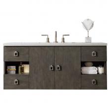 James Martin Furniture 860-V48-SOK-3EJP - Sonoma 48'' Single Vanity, Silver Oak w/ 3 CM Eternal Jasmine Pearl Quartz Top