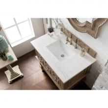 James Martin Furniture 160-V36-EG-3AF - Castilian 36'' Single Vanity, Empire Gray w/ 3 CM Arctic Fall Solid Surface Top
