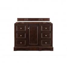 James Martin Furniture 825-V48-BNM-3GEX - De Soto 48'' Single Vanity, Burnished Mahogany, w/ 3 CM Grey Expo Quartz Top