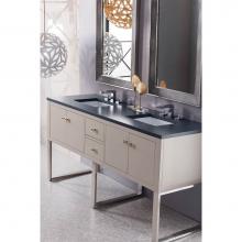 James Martin Furniture 311-V72-MTM-3CSP - Westlake 72'' Double Vanity, Mountain Mist w/ 3 CM Charcoal Soapstone Quartz Top