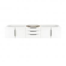James Martin Furniture 389-V72S-GW-A - Mercer Island 72'' Single Vanity, Glossy White