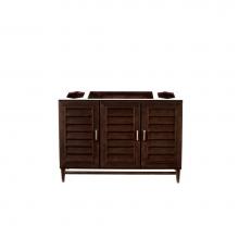 James Martin Furniture 620-V48-BNM-3OGLB - Portland 48'' Single Vanity, Burnished Mahogany, w/ 3 CM Galala Beige Top