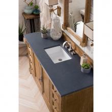 James Martin Furniture 238-105-5311-3CSP - Providence 60'' Single Vanity Cabinet, Driftwood, w/ 3 CM Charcoal Soapstone Quartz Top