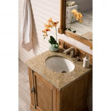 James Martin Furniture 238-105-V26-DRF-3ODSC - Providence 26'' Single Vanity Cabinet, Driftwood, w/ 3 CM Santa Cecilia Top