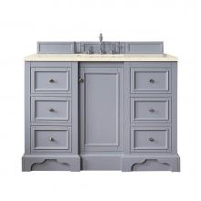 James Martin Furniture 825-V48-SL-3EMR - De Soto 48'' Single Vanity, Silver Gray, w/ 3 CM Eternal Marfil Quartz Top