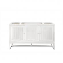 James Martin Furniture E645-V60S-GW - Athens 60'' Single Vanity Cabinet , Glossy White