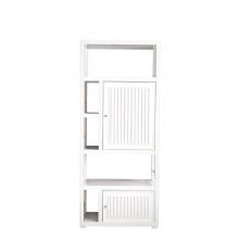 James Martin Furniture E645-BLC30-GW - Athens 30'' Bookcase Linen Cabinet (double-sided), Glossy White